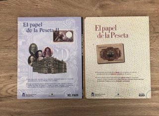 3 libros colec El papel de la Peseta I&II billetes