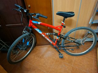 Bici MTB Roja Doble Suspensión 26