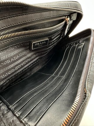 Neceser Prada Negro Piel Saffiano