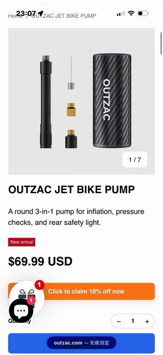 Bomba de Bicicleta Outzac 3-en-1