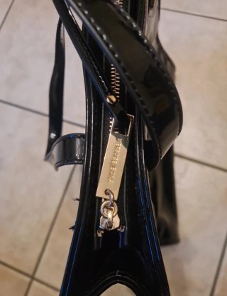 Borsa Versace Jeans vernice nera lucida