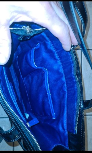 Borsa Versace Jeans vernice nera lucida