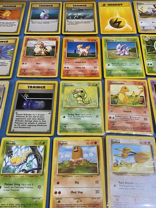 40 cartas pokémon BASE SET inglés SIN REPETIR