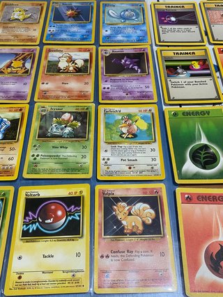 40 cartas pokémon BASE SET inglés SIN REPETIR