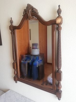 Conjunto dormitorio clásico madera y mármol