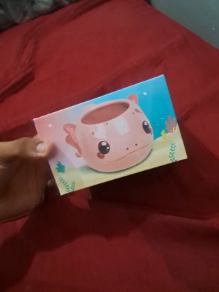 Taza cerámica axolote rosa