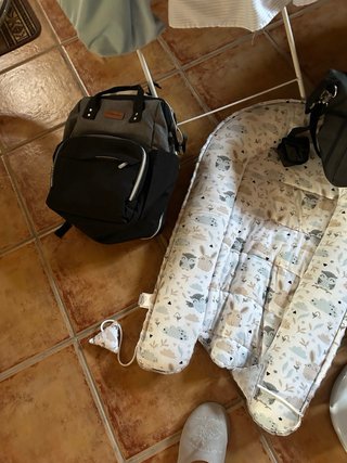 Lote Bebé: Minicuna, Cojines, Bolso