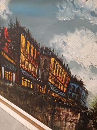 Cuadro paisaje urbano óleo
