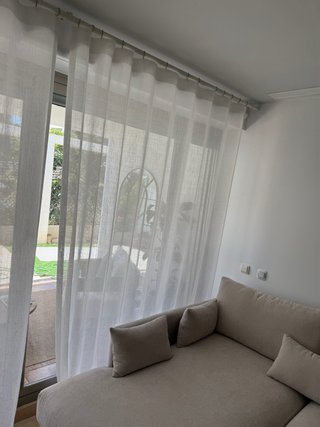 Cortinas de lino de lujo  blanco