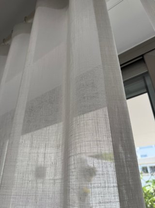 Cortinas de lino de lujo  blanco