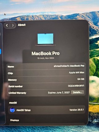 MacBook Pro 16 M4 Max 64GB RAM