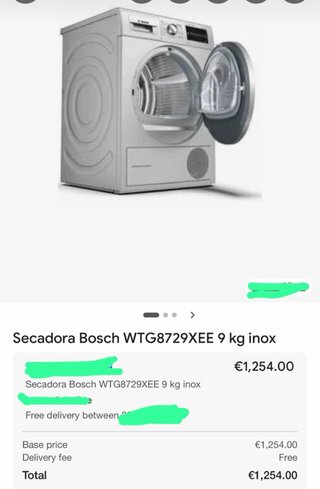 Secadora Bosch 9kg Grantia+Transporte gratis