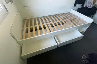 Cama individual IKEA con cajones 90x200cm