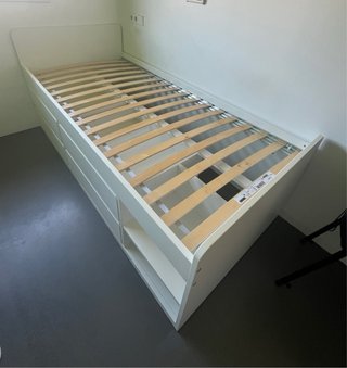 Cama individual IKEA con cajones 90x200cm