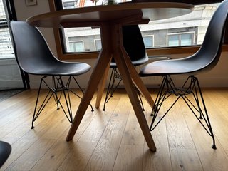 4 Sillas Estilo Escandinavo Negras