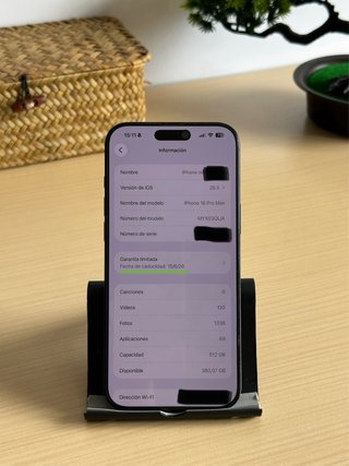 iPhone 16 Pro Max 512GB Negro Titanio
