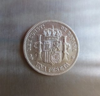 Moneda plata 1 Peseta 1882.