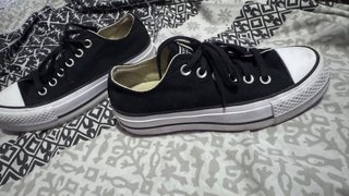 Converse negras plataforma