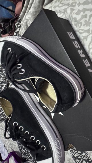 Converse negras plataforma