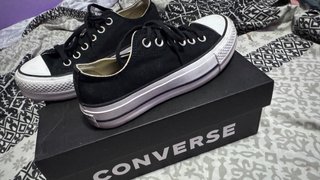Converse negras plataforma