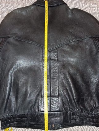 Chaqueta de Piel Vintage Negra Talla XL