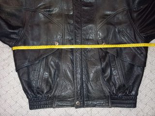 Chaqueta de Piel Vintage Negra Talla XL