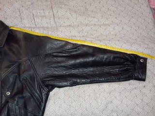 Chaqueta de Piel Vintage Negra Talla XL