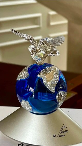Figura Bailarina Cristal Swarovski Azul