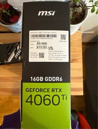 NVIDIA GeForce RTX 4060Ti MSI Ventus 3X OC Edition