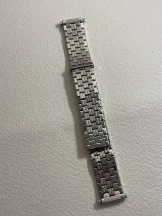 Correa de reloj metálica plateada