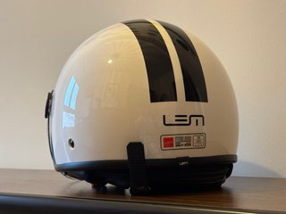 Casco LEM Roger Go Fast Jet Negro/Blanco