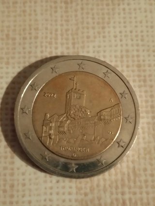 Moneda 2 Alemania 2022 Thuringen D