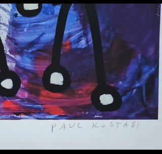 Obra Arte  Paul Kostabi Three Figures  Firmada