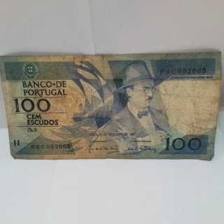 Billetes antiguos Portugal 100 y 20 Escudos