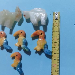 Figuras antiguas de gema natural Onix pulido