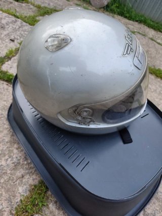 Casco Moto Integral BKS Plateado
