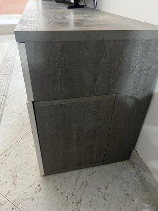 Mueble modular comedor blanco.