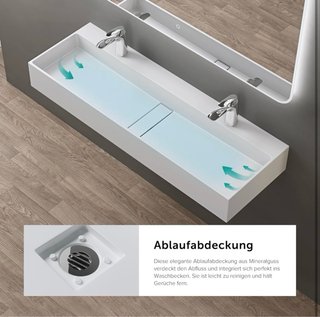 Sin estrenar! Lavabo Baño Doporro 120x40x14 cm Bla