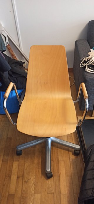 Silla de oficina madera y metal