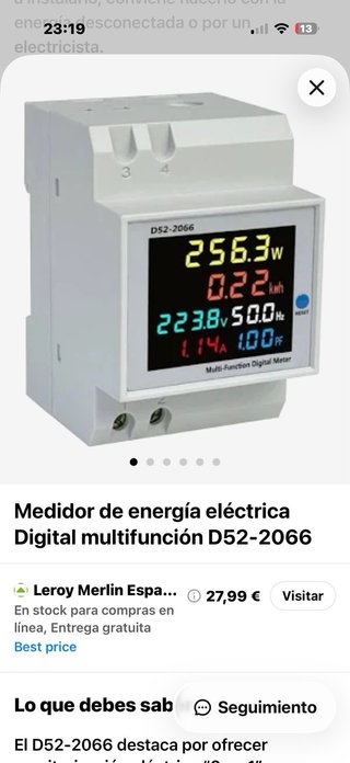 Medidor de energía D52-2066 multifunción