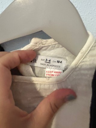 Lote 2 camisas Zara 4 años