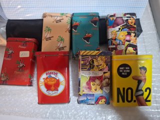 Lote 7 Cajas Metálicas Vintage Retro Decorativas