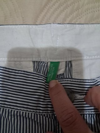 Pantalón corto Benetton Talla 10/11 Rayas
