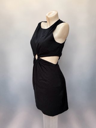 Vestido Zara Negro Talla L con Aberturas sexy