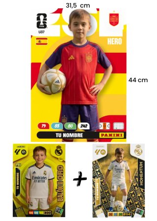 Póster personalizado Selección Española + 2 cartas