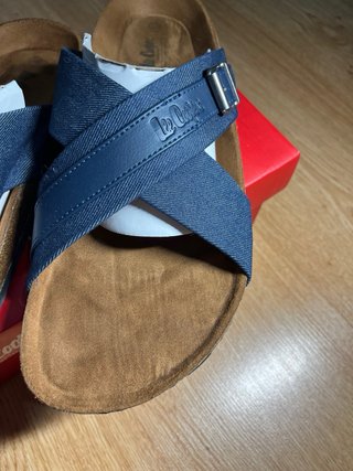 Sandalias Lee Cooper Hombre Azul Marrón