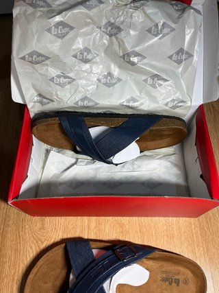 Sandalias Lee Cooper Hombre Azul Marrón