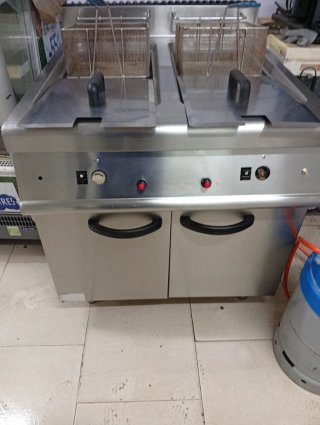 Freidora a gas doble con cestas