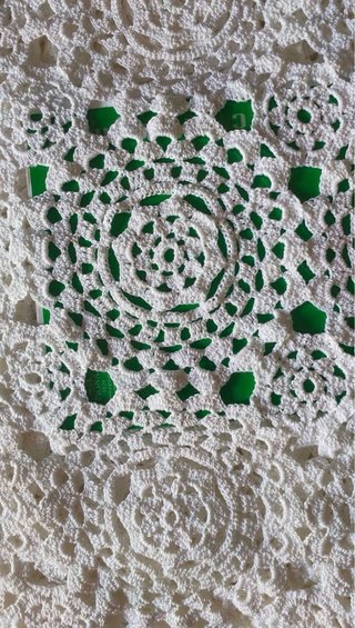 Coperta uncinetto cotone bianco