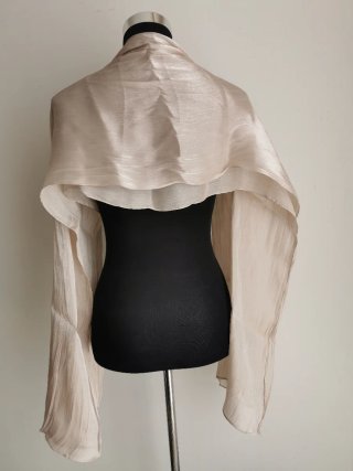 Stola donna coprispalle lucido beige